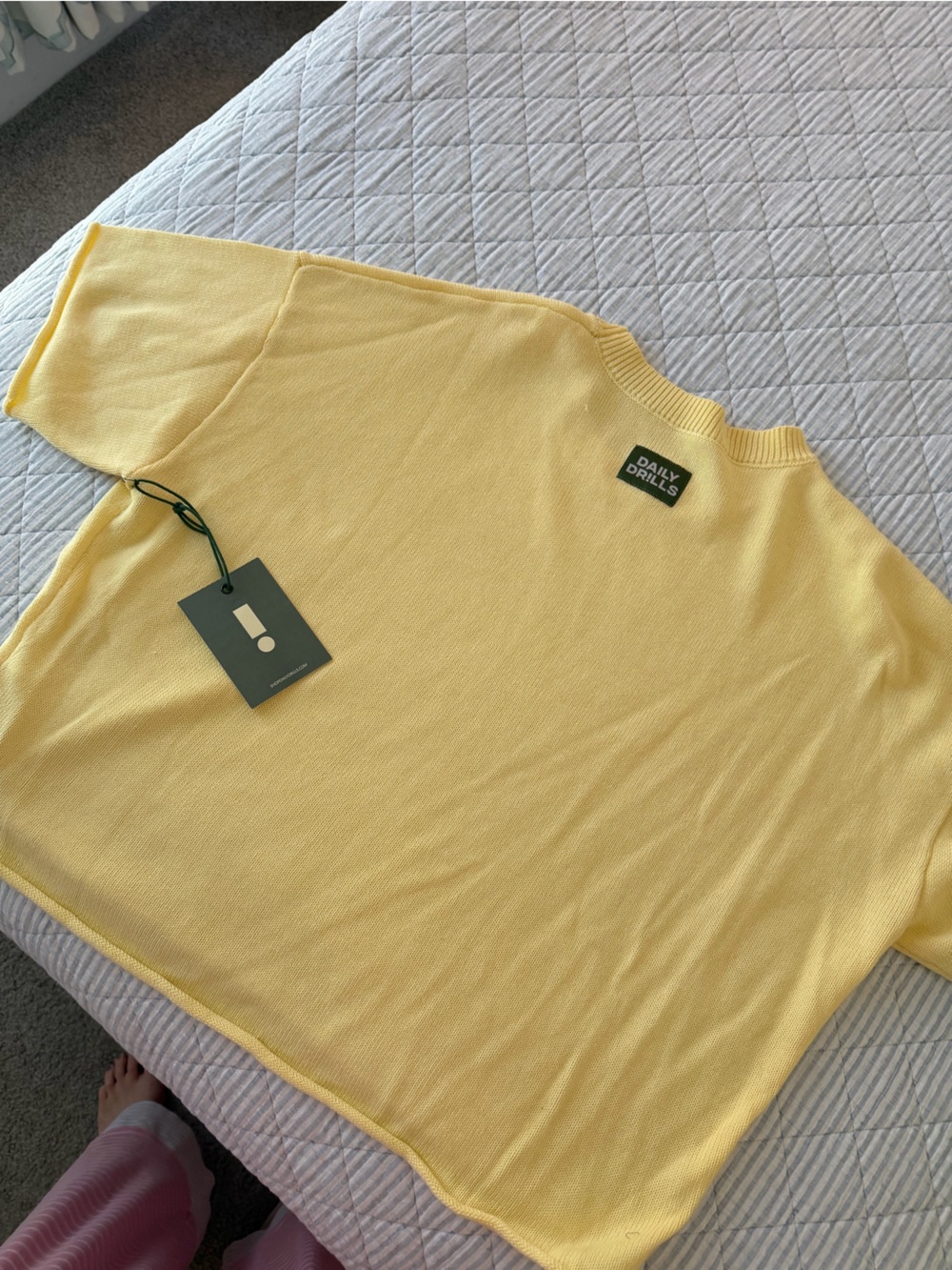 Daily Drills women’s Pastel Yellow Knit Short-Sleeve Shirt